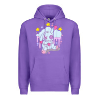 Purple bunny pastel goth voodoo doll t shirt Premium Hoodie - linhVisuals