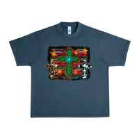 Midnight Navy cross leopard cowhide glitter serape Urban Heavy Tee - RanaPortraitStore