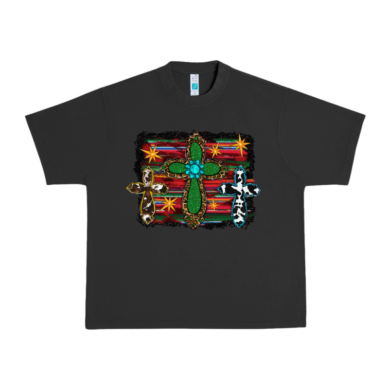 Cross Leopard Cowhide Glitter Serape Urban Heavy Tee by RanaPortraitStore | Teevron