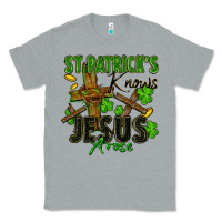 Heather Grey St. Patrick's knows Jesus arose Classic Tee - FaDigitalArtStudio