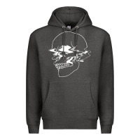 Charcoal Heather creepy cool egirl eboy pastel goth vaporwave glitch skull sweatshirt Premium Hoodie - linhVisuals