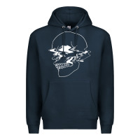 Navy creepy cool egirl eboy pastel goth vaporwave glitch skull sweatshirt Premium Hoodie - linhVisuals