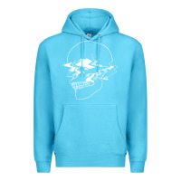 Ocean Blue creepy cool egirl eboy pastel goth vaporwave glitch skull sweatshirt Premium Hoodie - linhVisuals