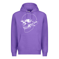 Purple creepy cool egirl eboy pastel goth vaporwave glitch skull sweatshirt Premium Hoodie - linhVisuals