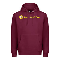 Burgundy howies pizza Premium Hoodie - linhVisuals