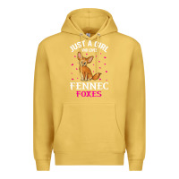 Antique Gold fennec fox just a girl who loves fennec foxes t shirt Premium Hoodie - linhVisuals