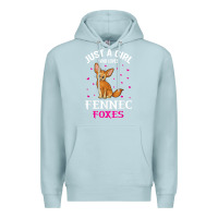 Blue Mist fennec fox just a girl who loves fennec foxes t shirt Premium Hoodie - linhVisuals