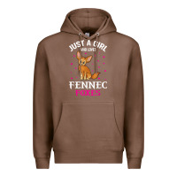 Chestnut fennec fox just a girl who loves fennec foxes t shirt Premium Hoodie - linhVisuals