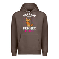 Coffee fennec fox just a girl who loves fennec foxes t shirt Premium Hoodie - linhVisuals