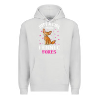 Dove Grey fennec fox just a girl who loves fennec foxes t shirt Premium Hoodie - linhVisuals