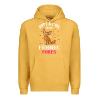 Mustard fennec fox just a girl who loves fennec foxes t shirt Premium Hoodie - linhVisuals