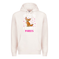 Pale Pink fennec fox just a girl who loves fennec foxes t shirt Premium Hoodie - linhVisuals