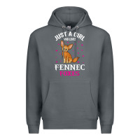 Rock fennec fox just a girl who loves fennec foxes t shirt Premium Hoodie - linhVisuals
