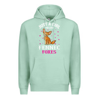 Seafoam fennec fox just a girl who loves fennec foxes t shirt Premium Hoodie - linhVisuals