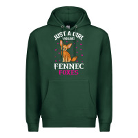 Sports Green fennec fox just a girl who loves fennec foxes t shirt Premium Hoodie - linhVisuals