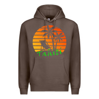 Coffee outdoor t  shirt tahiti retro vintage sunset t  shirt Premium Hoodie - linhVisuals