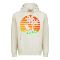 Oatmeal Heather outdoor t  shirt tahiti retro vintage sunset t  shirt Premium Hoodie - linhVisuals