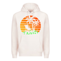 Pale Pink outdoor t  shirt tahiti retro vintage sunset t  shirt Premium Hoodie - linhVisuals
