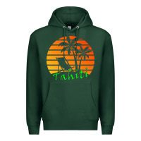 Sports Green outdoor t  shirt tahiti retro vintage sunset t  shirt Premium Hoodie - linhVisuals