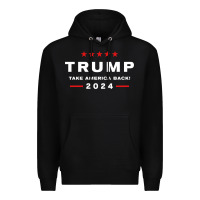 Black donald trump 2024 take america back election   the return sweatshirt Premium Hoodie - linhVisuals
