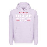 Lilac donald trump 2024 take america back election   the return sweatshirt Premium Hoodie - linhVisuals