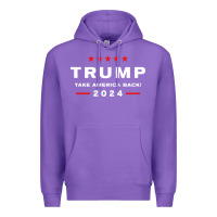 Purple donald trump 2024 take america back election   the return sweatshirt Premium Hoodie - linhVisuals