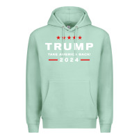 Seafoam donald trump 2024 take america back election   the return sweatshirt Premium Hoodie - linhVisuals