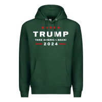 Sports Green donald trump 2024 take america back election   the return sweatshirt Premium Hoodie - linhVisuals