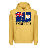 Antique Gold flag of anguilla   anguilla banner t shirt Premium Hoodie - linhVisuals