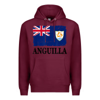 Burgundy flag of anguilla   anguilla banner t shirt Premium Hoodie - linhVisuals
