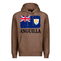 Chestnut flag of anguilla   anguilla banner t shirt Premium Hoodie - linhVisuals