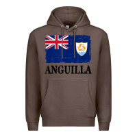 Coffee flag of anguilla   anguilla banner t shirt Premium Hoodie - linhVisuals