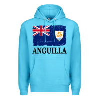 Ocean Blue flag of anguilla   anguilla banner t shirt Premium Hoodie - linhVisuals