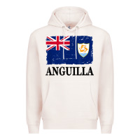 Pale Pink flag of anguilla   anguilla banner t shirt Premium Hoodie - linhVisuals