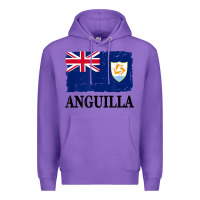 Purple flag of anguilla   anguilla banner t shirt Premium Hoodie - linhVisuals