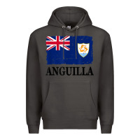 Smoke flag of anguilla   anguilla banner t shirt Premium Hoodie - linhVisuals