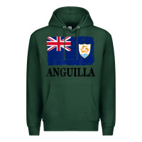 Sports Green flag of anguilla   anguilla banner t shirt Premium Hoodie - linhVisuals