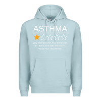 Blue Mist funny asthma awareness one star rating inhaler wheezy breath t shirt Premium Hoodie - linhVisuals