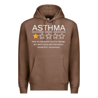 Chestnut funny asthma awareness one star rating inhaler wheezy breath t shirt Premium Hoodie - linhVisuals