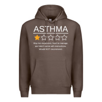 Coffee funny asthma awareness one star rating inhaler wheezy breath t shirt Premium Hoodie - linhVisuals