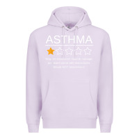 Lilac funny asthma awareness one star rating inhaler wheezy breath t shirt Premium Hoodie - linhVisuals
