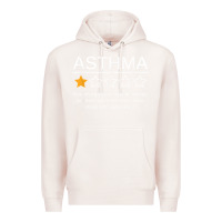 Pale Pink funny asthma awareness one star rating inhaler wheezy breath t shirt Premium Hoodie - linhVisuals