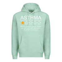 Seafoam funny asthma awareness one star rating inhaler wheezy breath t shirt Premium Hoodie - linhVisuals