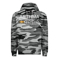 Slate Camo funny asthma awareness one star rating inhaler wheezy breath t shirt Premium Hoodie - linhVisuals
