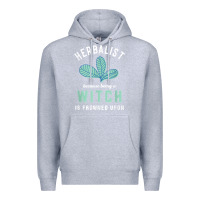 Heather Grey funny herbalist because a witch is frowned upon herbalism t shirt Premium Hoodie - linhVisuals