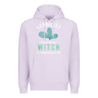 Lilac funny herbalist because a witch is frowned upon herbalism t shirt Premium Hoodie - linhVisuals