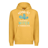 Mustard funny herbalist because a witch is frowned upon herbalism t shirt Premium Hoodie - linhVisuals