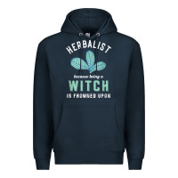 Navy funny herbalist because a witch is frowned upon herbalism t shirt Premium Hoodie - linhVisuals