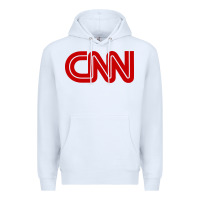 White cnn Premium Hoodie - linhVisuals
