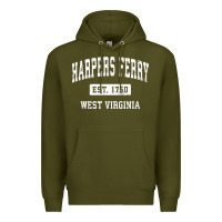 Army Green harpers ferry west virginia wv vintage established sports pullover hoo Premium Hoodie - linhVisuals